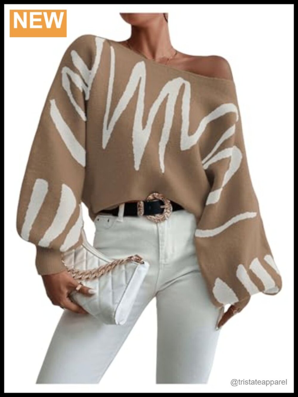 Womens Off The Shoulder Oversized Sweater Long Sleeve Pullover Knit Top